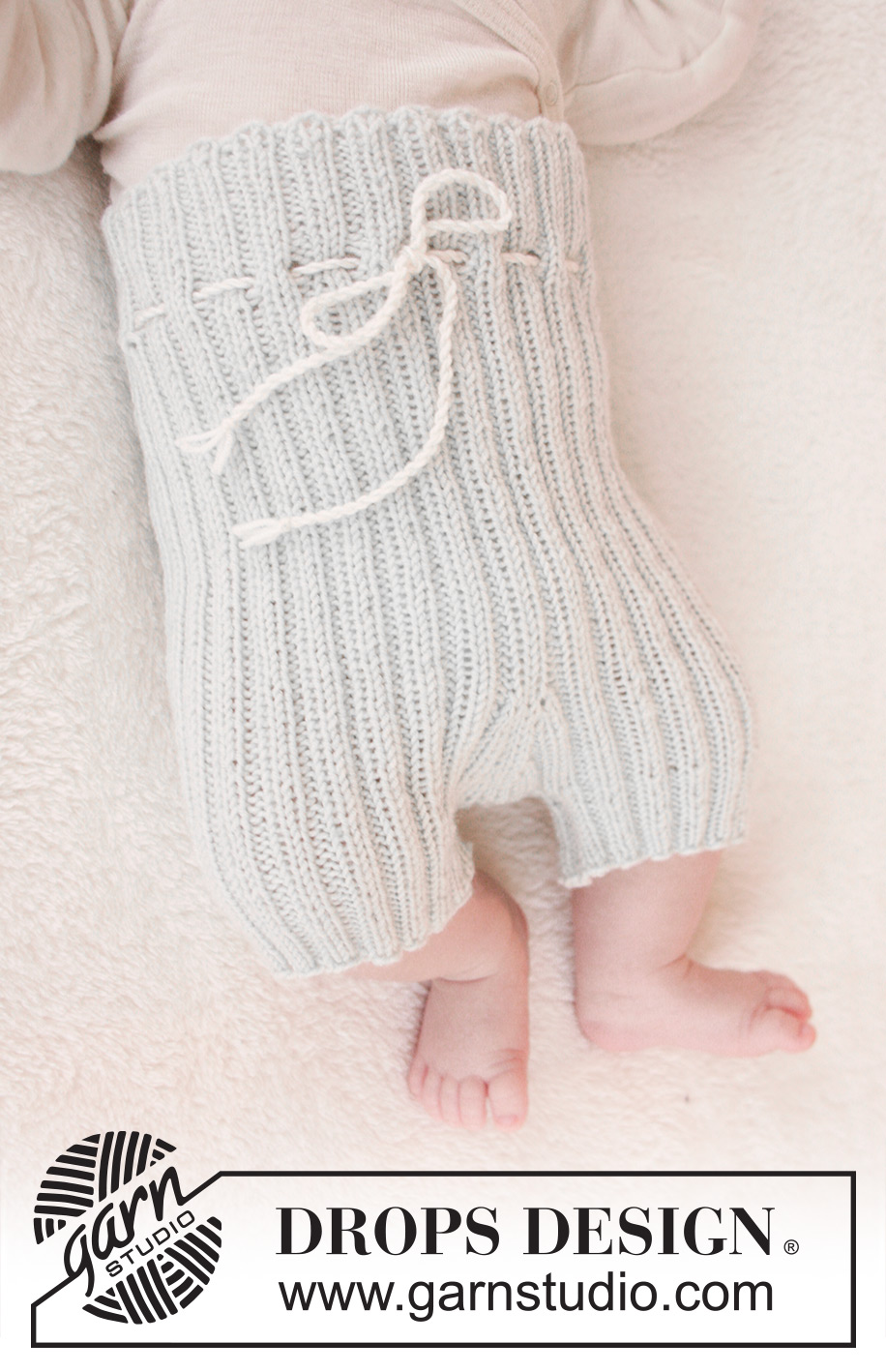 First Impression Shorts / DROPS Baby 25-28 - Ribbestrikket kortbukse til baby i DROPS BabyMerino. Str prematur – 4 år