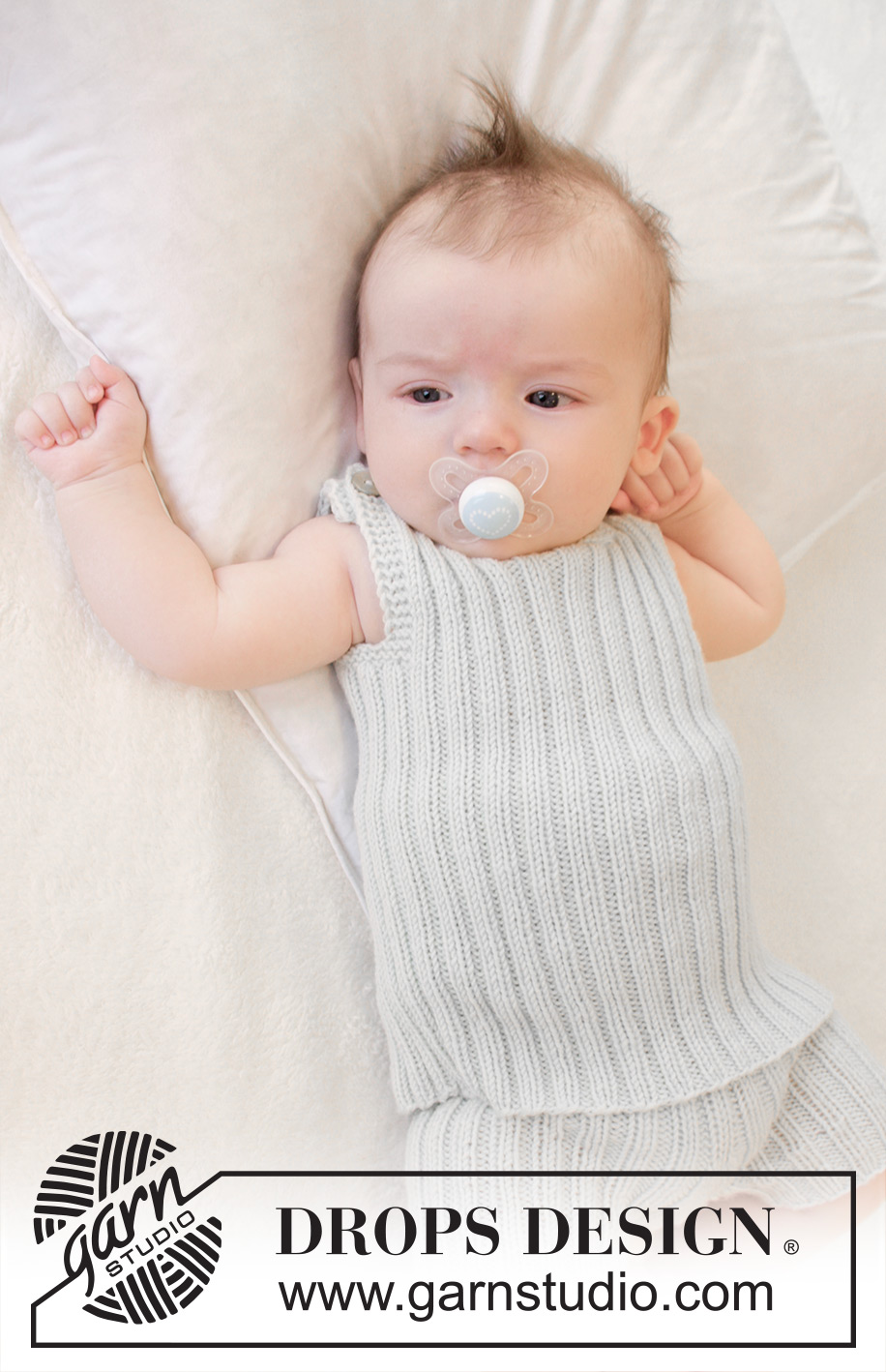 First Impression Singlet / DROPS Baby 25-29 - Ribstrikket undertrøje til baby i DROPS BabyMerino. 
Str præmatur - 4 år