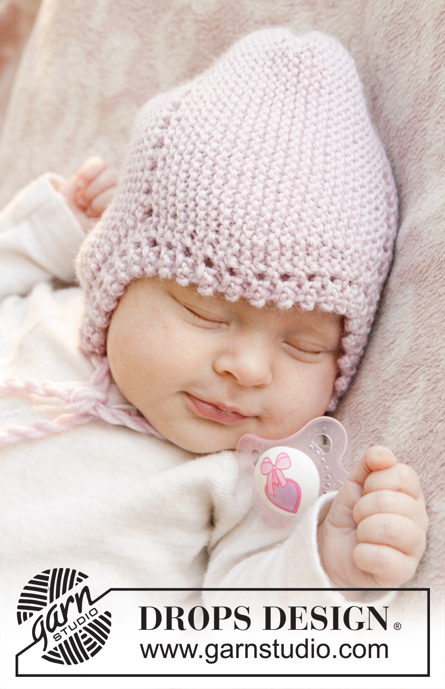 Lullaby / DROPS Baby 25-3 - DROPS Karisma lõngast kootud ripskoes beebi müts suurustele 0 - 4 aastat