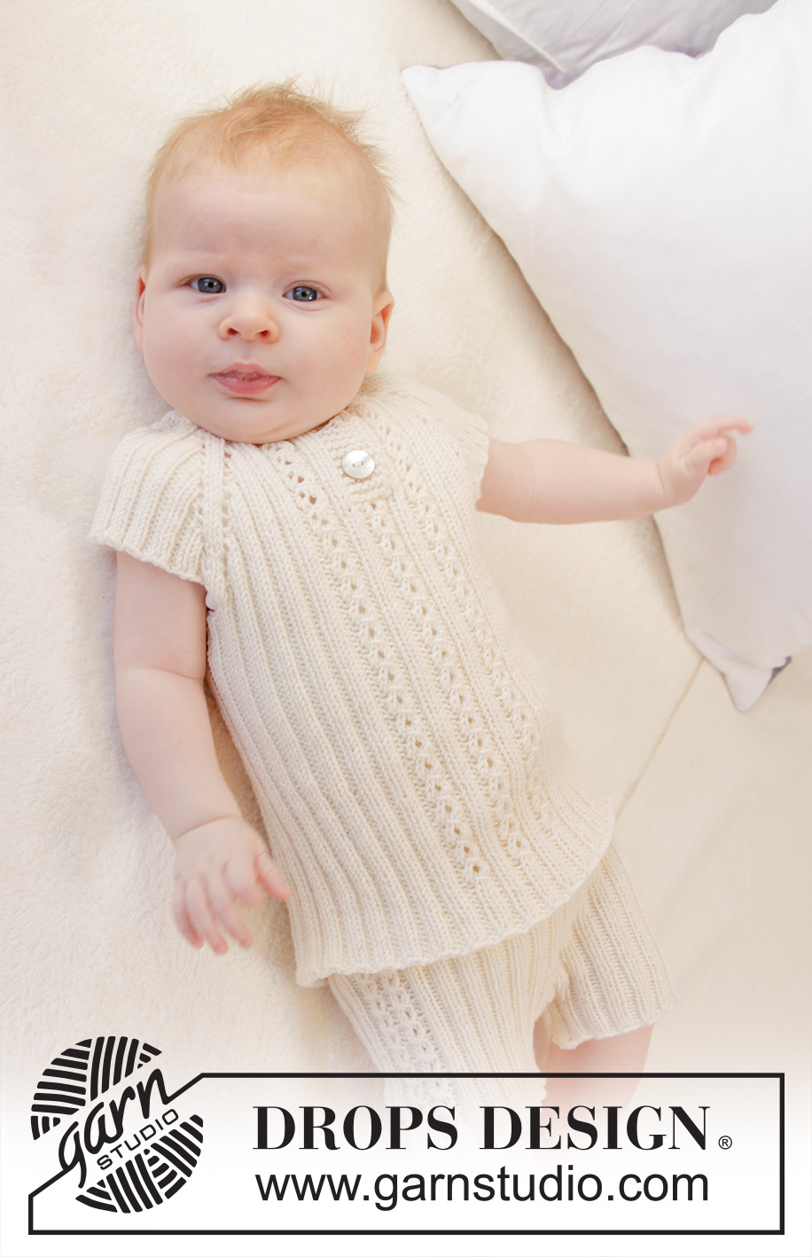 Simply Sweet Singlet / DROPS Baby 25-31 - Knitted baby singlet in rib, worked top down in DROPS BabyMerino. Size premature - 4 years.