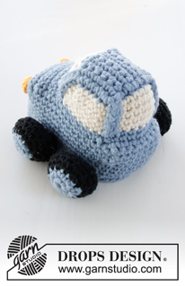 My First Car / DROPS Baby 31-26 - Crocheted car for baby. Piece is crocheted in DROPS Paris.