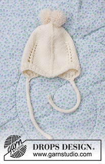 Winter Baby / DROPS Baby 33-12 - Souprava: dětské kalhoty a čepice pletené z příze DROPS Merino Extra Fine. Velikost: nedonošenci – 4 roky