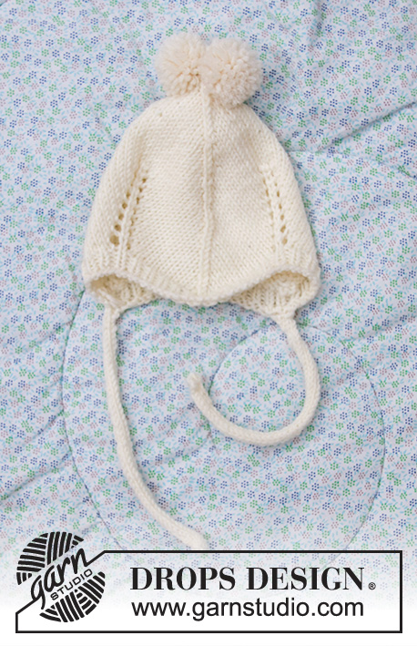 Winter Baby / DROPS Baby 33-12 - Souprava: dětské kalhoty a čepice pletené z příze DROPS Merino Extra Fine. Velikost: nedonošenci – 4 roky