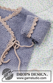 Baby Talk / DROPS Baby 33-30 - Knitted overall and hat for baby with moss stitch, garter stitch and crochet edge. The set
is knitted in DROPS BabyMerino.
Size overall: 1 month to 2 years 
Size hat: Premature to 4 years