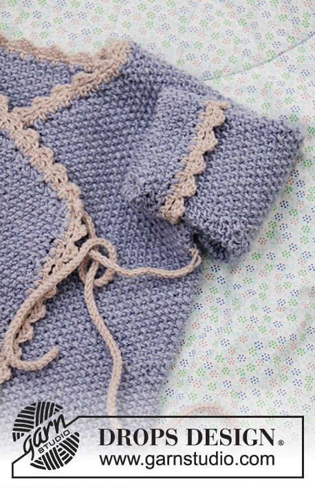 Baby Talk / DROPS Baby 33-30 - Knitted overall and hat for baby with moss stitch, garter stitch and crochet edge. The set
is knitted in DROPS BabyMerino.
Size overall: 1 month to 2 years 
Size hat: Premature to 4 years