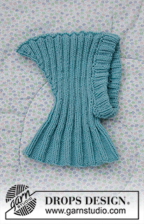 Baby Legolas / DROPS Baby 33-9 - Strikket balaclava / hettelue til baby i DROPS Baby Merino. Størrelse prematur – 2 år.