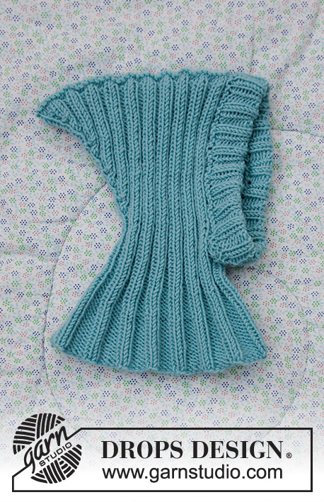 Baby Legolas / DROPS Baby 33-9 - Strikket balaclava / hettelue til baby i DROPS Baby Merino. Størrelse prematur – 2 år.