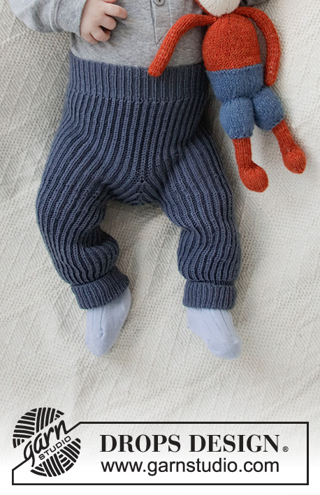 Early Nap Pants / DROPS Baby 36-5 - Knitted trousers for babies in DROPS Baby Merino. The piece is worked top down with English ribs. Sizes: Premature – 4 years.