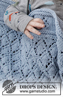 Baby Diamonds / DROPS Baby 36-6 - DROPS Merino Extra Fine lõngast kootud pitsmustriga beebitekk