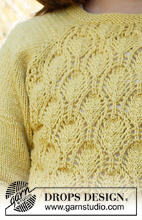 Sweet Marigold Sweater / DROPS Baby & Children 38-12 - Strikket genser til baby og barn i DROPS BabyMerino. Arbeidet strikkes ovenfra og ned med raglan og hullmønster. Størrelse 6 mnd - 8 år.