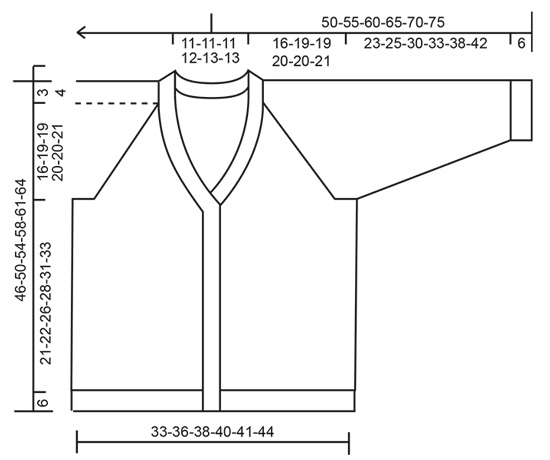 Diagram measurements for DROPS Baby & Children 38-19