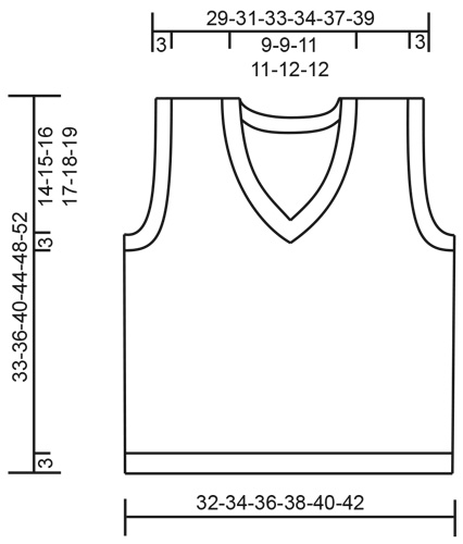 Diagram measurements for DROPS Baby & Children 38-23