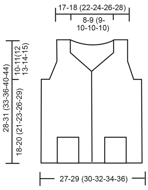 Diagram measurements for DROPS Baby & Children 38-6