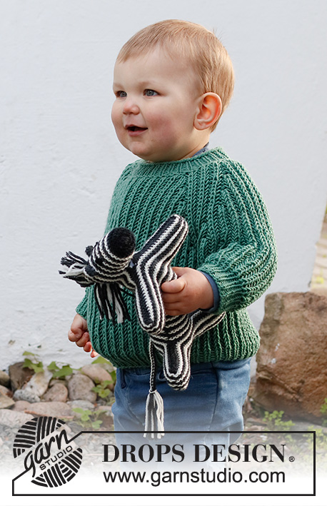 The Outdoors / DROPS Baby & Children 38-7 - Jersey de punto para bebé y niños con raglán en DROPS Merino Extra Fine. La pieza está tejida de arriba para abajo con punto inglés. Tallas 12 meses – 10 años.