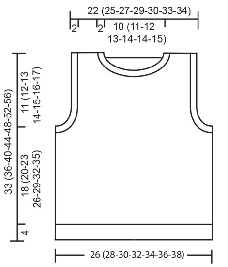 Diagram measurements for DROPS Baby & Children 38-8