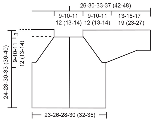 Diagram measurements for DROPS Baby 43-10