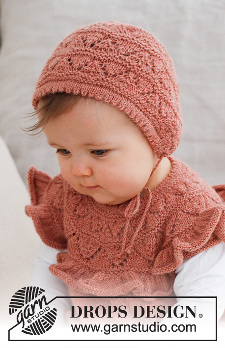 Sweet Primrose Bonnet / DROPS Baby 43-16 - Free knitting patterns