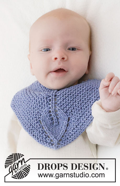 Baby Leaf Bib / DROPS Baby 45-15 - Free knitting patterns by DROPS Design