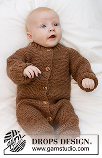 Winter Ready / DROPS Baby 45-9 - Knitted jumpsuit for babies and children in DROPS Lima or DROPS Fiesta. The piece is worked bottom up with garter stitch. Sizes 0 – 4 years.