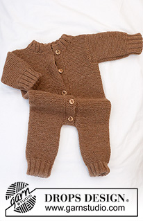 Winter Ready / DROPS Baby 45-9 - Knitted jumpsuit for babies and children in DROPS Lima or DROPS Fiesta. The piece is worked bottom up with garter stitch. Sizes 0 – 4 years.