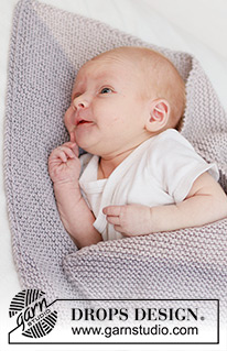Nap Companion Blanket / DROPS Baby 46-16 - Knitted baby blanket in DROPS Big Merino. The piece is worked in garter stitch, from corner to corner. 