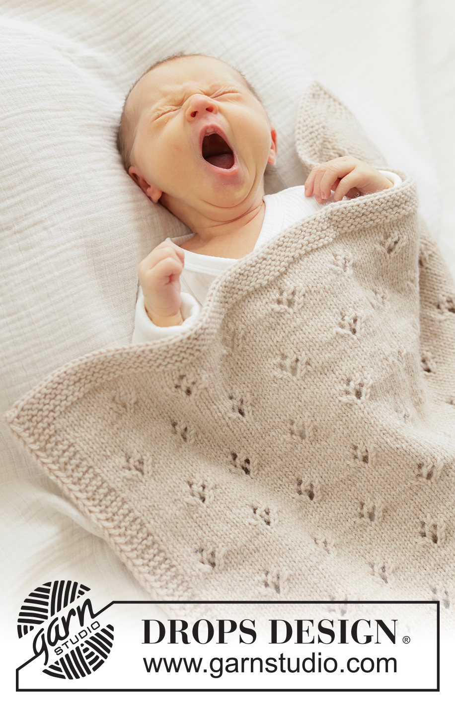 Honey Haze Blanket / DROPS Baby 51-3 - Kötött takaró babáknak, DROPS Lima fonalból A darabot körkötőtűn kötjük, oda-vissza haladva, lustakötéssel és zsinórkötéssel
