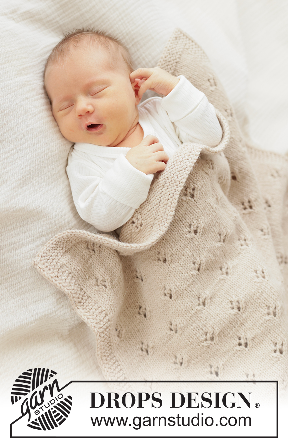 Honey Haze Blanket / DROPS Baby 51-3 - Kötött takaró babáknak, DROPS Lima fonalból A darabot körkötőtűn kötjük, oda-vissza haladva, lustakötéssel és zsinórkötéssel