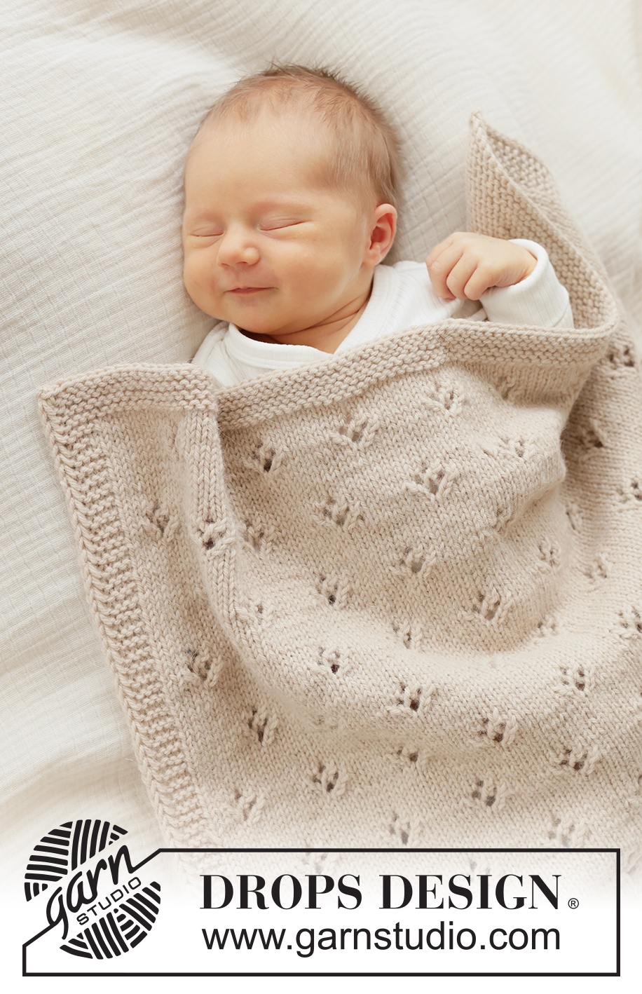 Honey Haze Blanket / DROPS Baby 51-3 - Kötött takaró babáknak, DROPS Lima fonalból A darabot körkötőtűn kötjük, oda-vissza haladva, lustakötéssel és zsinórkötéssel