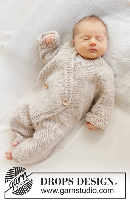 DROPS Baby 53-24 Warm Biscuit Overall