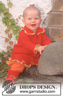 Frills and Thrills / DROPS Baby 6-3 - DROPS Baby’s knitted jacket and socks with picot-edges in Muskat Soft and Tynn Chenille.