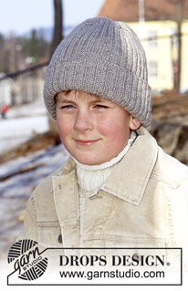Winter Cheeks / DROPS Children 12-37 - DROPS Hat worked in rib