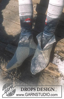 DROPS Children 12-41 - DROPS Slippers in garter stitch 