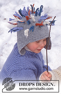 DROPS Children 12-47 - Hat with plaits or spiky tassels
