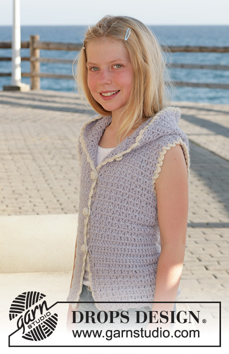 Lavender Rows / DROPS Children 15-9 - Free crochet patterns by DROPS Design