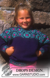 Free knitting and crochet patterns / DROPS Children 2-1