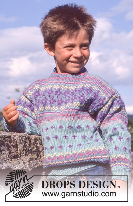 DROPS Children 2-2 - DROPS Jumper in ”Karisma” with pattern 