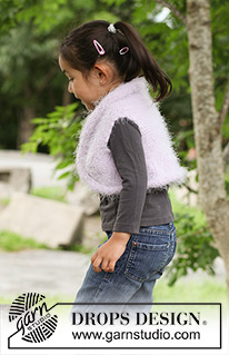 Pixie / DROPS Children 22-19 - Lapsen neulottu bolero DROPS Symphony-langasta. Koot 3-12 vuotta. 