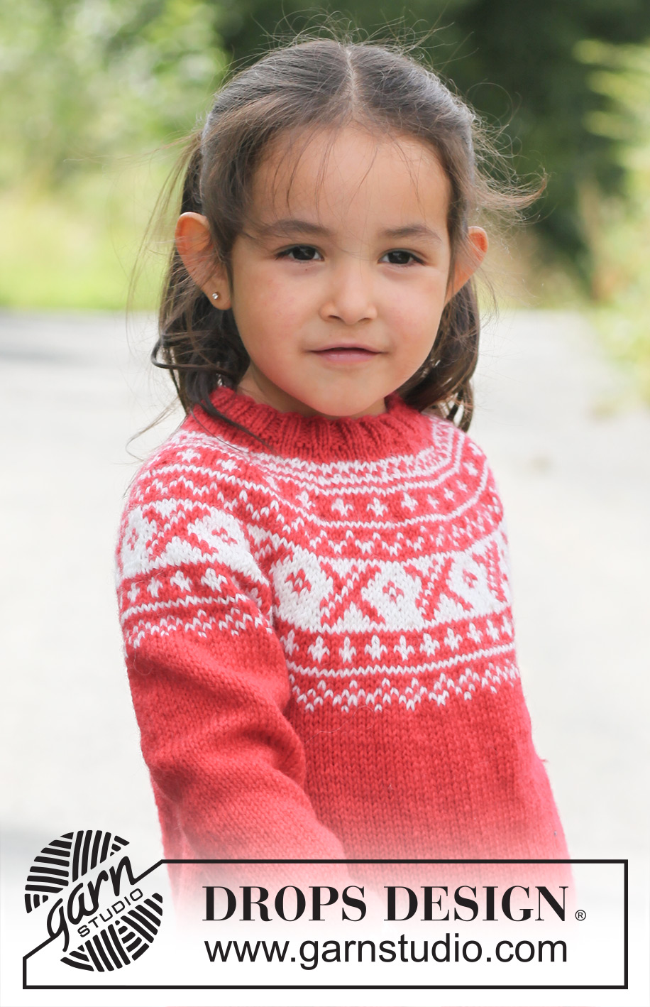 Selina / DROPS Children 22-20 - Knitted DROPS tunic worked top down in ”Karisma” with round yoke and Norwegian pattern. 
Size 3 - 12 years.
