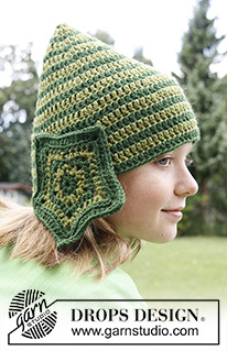 Star Elf / DROPS Children 22-25 - Crochet DROPS hat in Karisma. 