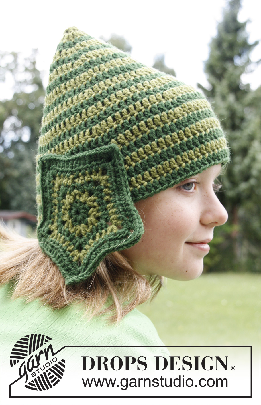 Star Elf / DROPS Children 22-25 - Crochet DROPS hat in Karisma. 