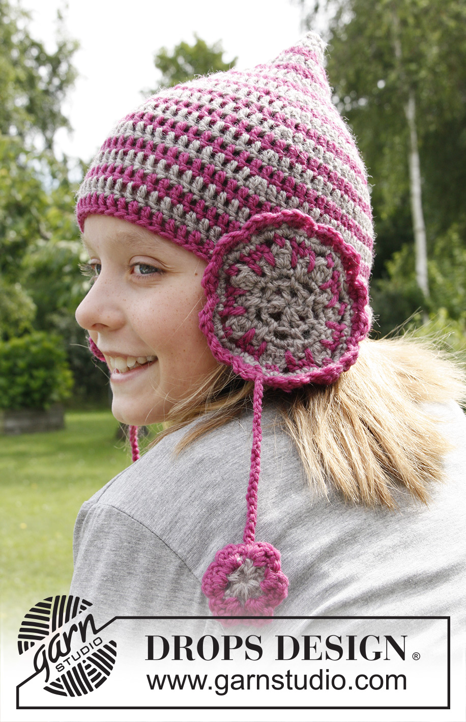 Princess Leiha / DROPS Children 22-26 - Heklet lue til barn i DROPS Karisma 