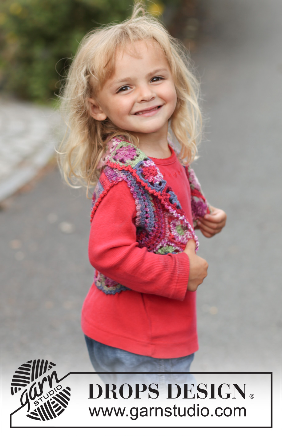 Tilda / DROPS Children 22-29 - Heklet bolero i DROPS Fabel. Til barn i størrelser fra 3 fra 12 år