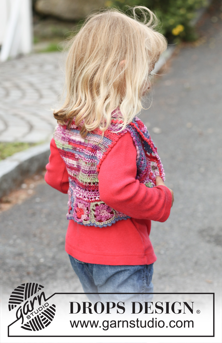 Tilda / DROPS Children 22-29 - Heklet bolero i DROPS Fabel. Til barn i størrelser fra 3 fra 12 år