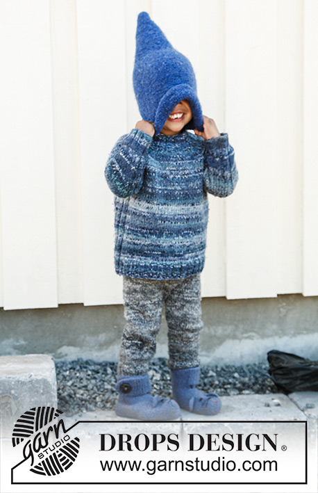 Little Wizard / DROPS Children 22-34 - Strikket genser med raglan i DROPS Fabel og DROPS Delight. Til barn i størrelser fra 3 til 12 år