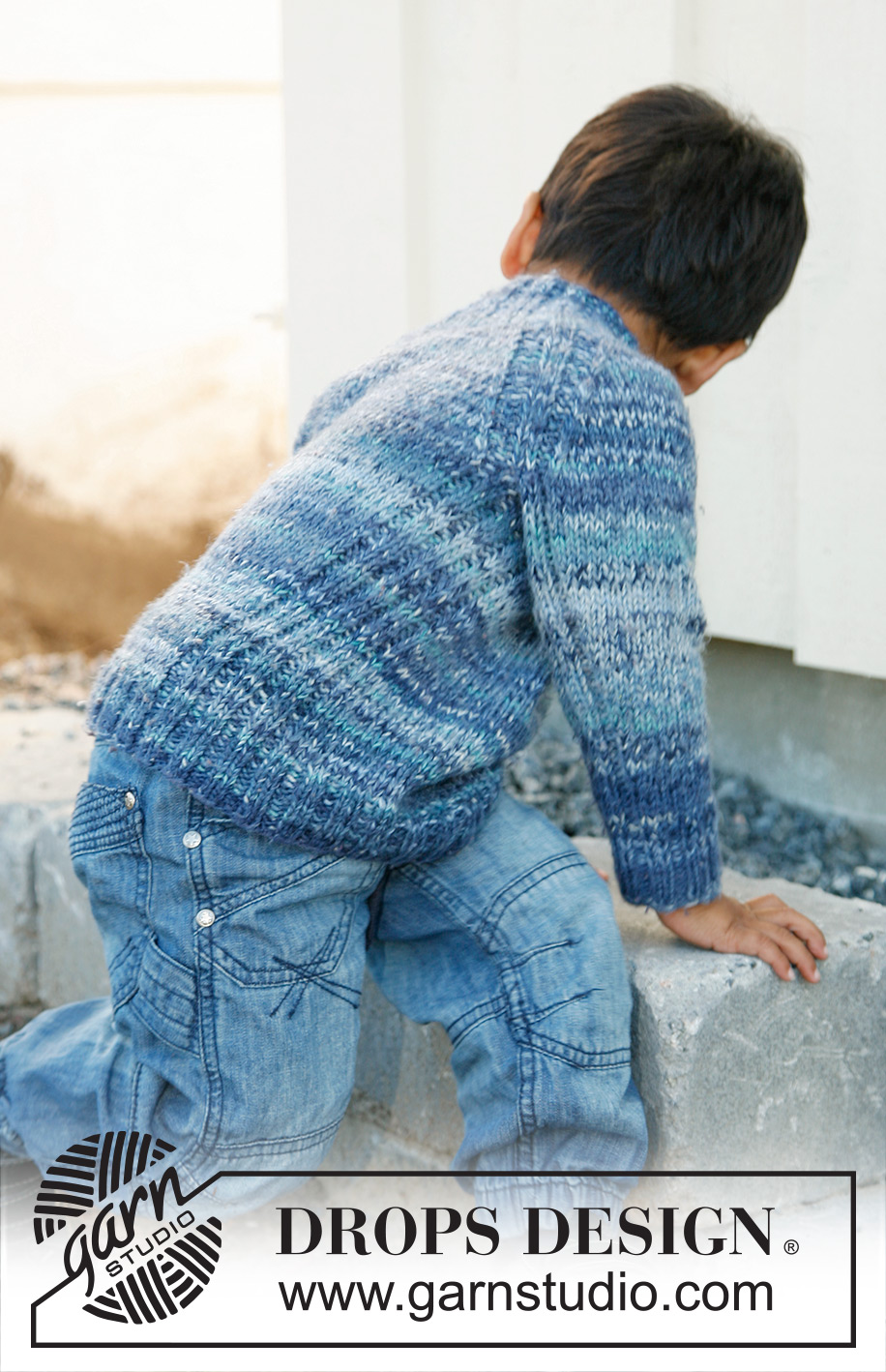 Little Wizard / DROPS Children 22-34 - Strikket genser med raglan i DROPS Fabel og DROPS Delight. Til barn i størrelser fra 3 til 12 år