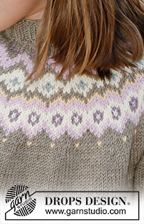 Silje jumper / DROPS Children 23-16 - Knitted jumper with round yoke and flounce in DROPS Merino Extra Fine. Size children 3 to 12 years.