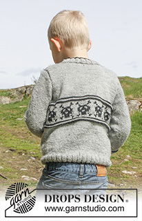 Captain Jack / DROPS Children 23-26 - Knitted sweater with skulls in DROPS Lima. Size children 3 to 12 years.