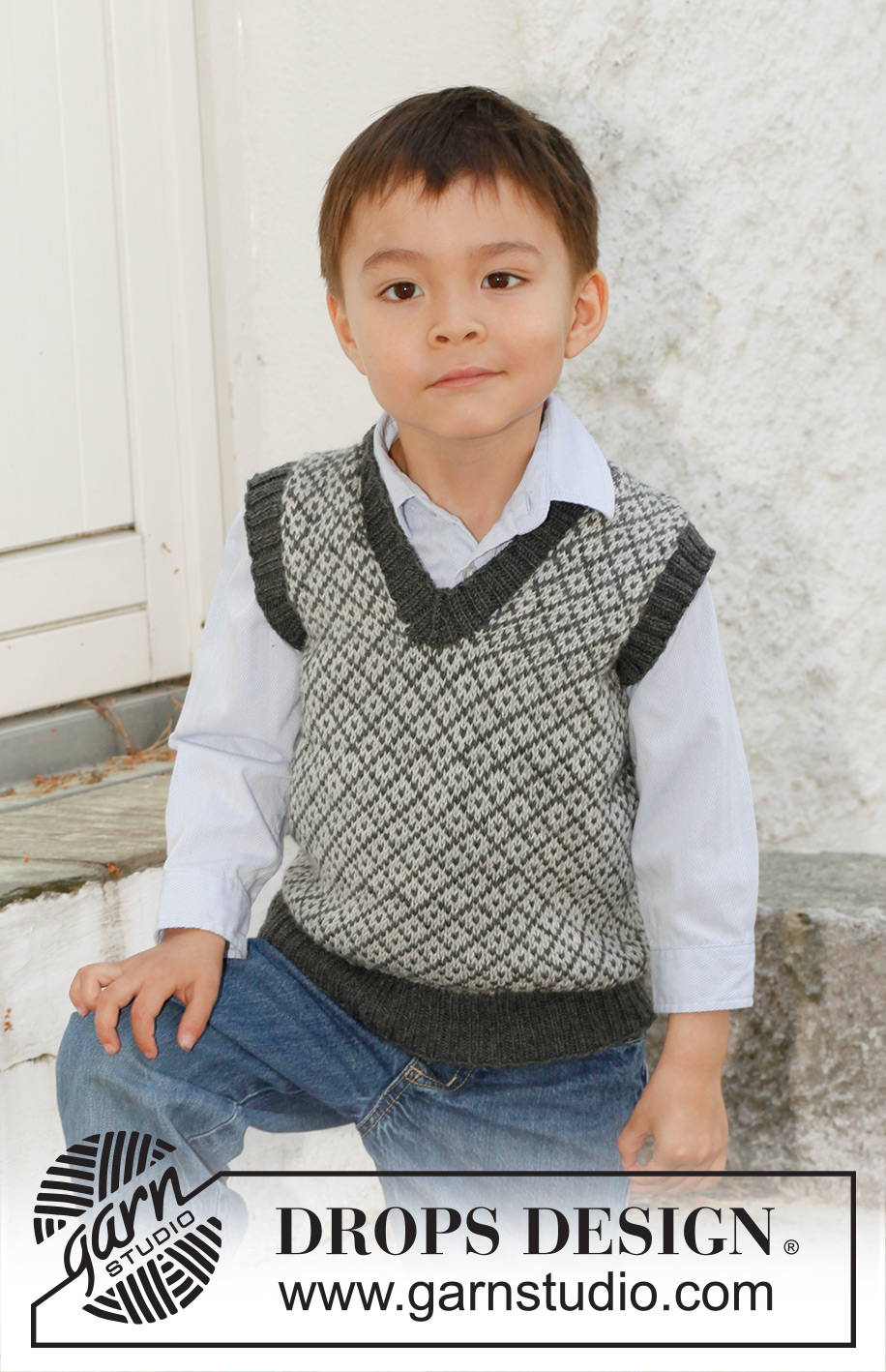 Henry / DROPS Children 23-32 - Strikket vest / slipover med mønster i DROPS Alpaca til barn i størrelse 3 til 12 år