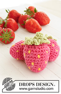 Tutti frutti / DROPS Children 23-56 - Cesta de frutas y vegetales en ganchillo, en DROPS Paris.