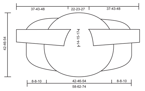 Diagram measurements for DROPS Children 24-6